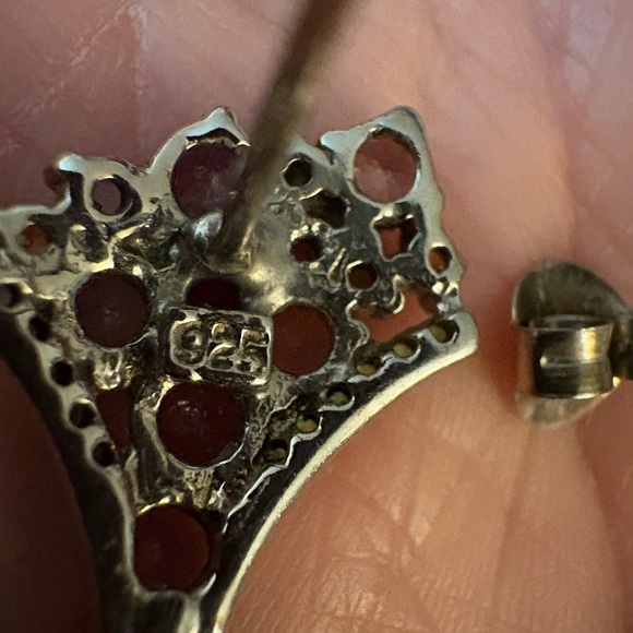 Sterling Silver with multi semi precious stone earrings - Picture 4 of 5